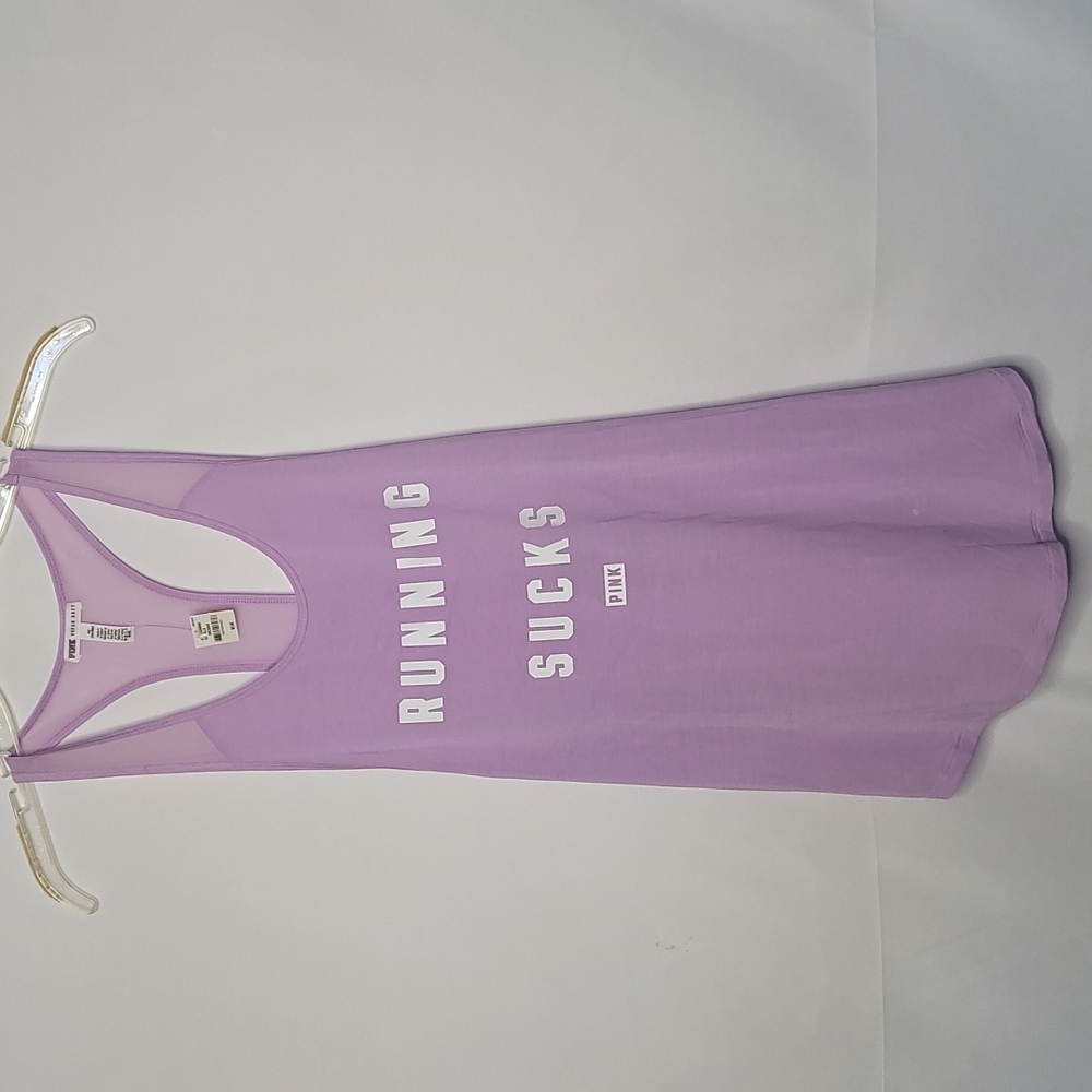 NWT Victoria Secret Pink razor back purple tank top running sucks size Medium